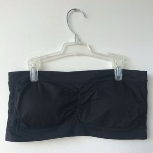 Black Bandeau with Black Lace Detailing